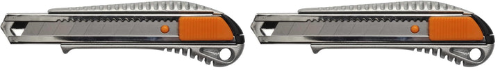 Fiskars Profi-Cuttermesser aus Metall, 18 mm, Orange/Metall, 1004617 (Packung mit 2) 18 mm (Packung