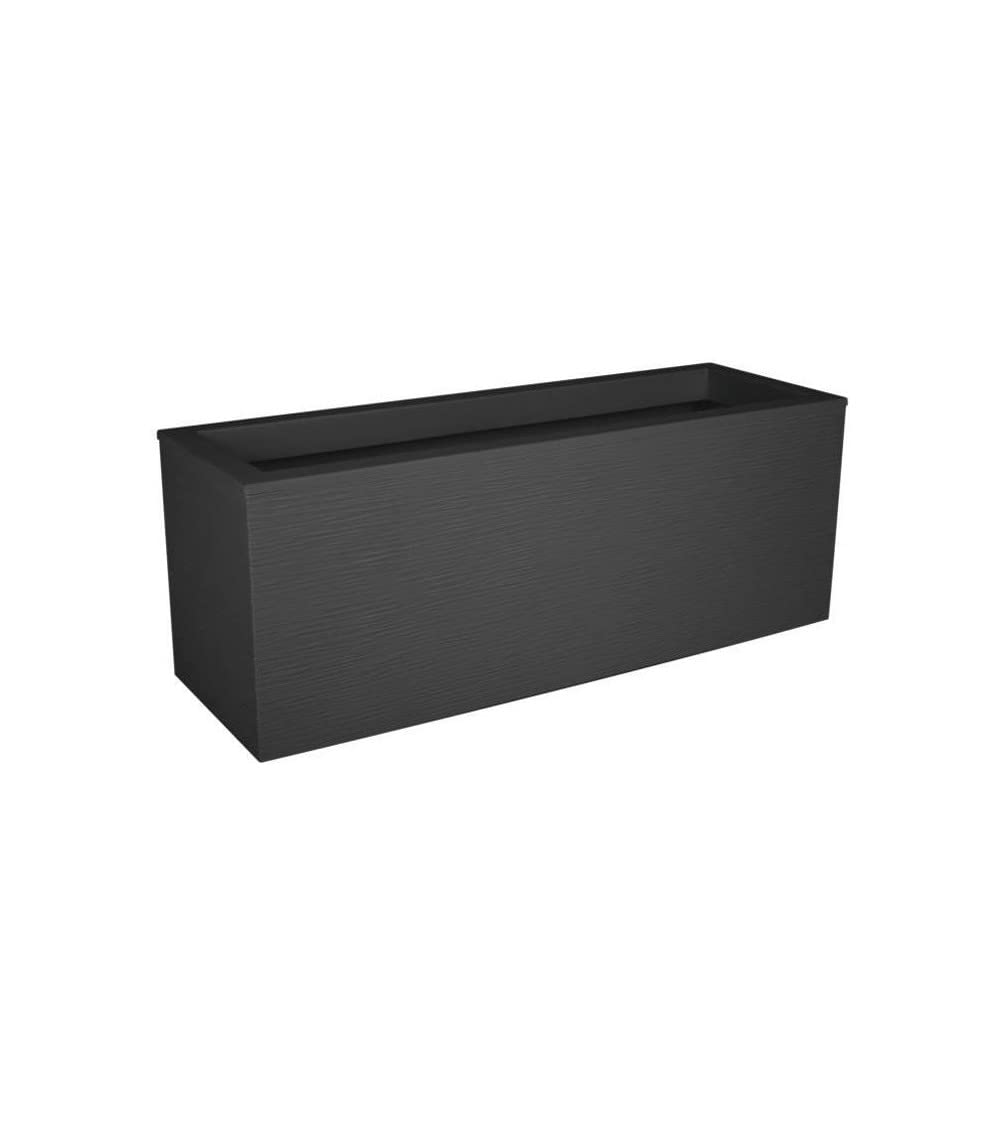 EDA Blumenkasten Graphit – Anthrazit – 59 x 19,5 x 22,8 cm 25 l Kunststoff – innen und aussen