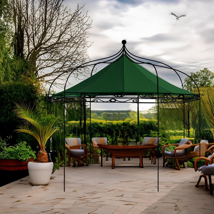 freigarten.de Ersatzdach für Pavillon Modena 6-eck 320cm Wasserdicht Material: Panama PCV Soft 370g/