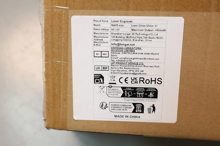 LONGER RAY5 Mini 2,5W tragbare Laser Gravur & Schneidmaschine - 12000 mm/min Schnittgeschwindigkeit