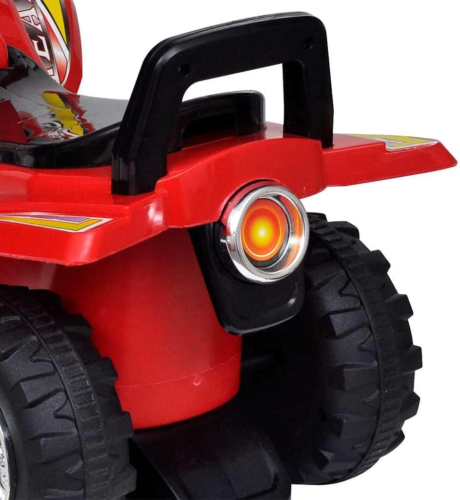 vidaXL Rotes Aufsitz-Quad für Kinder mit Sound und Licht, Rot