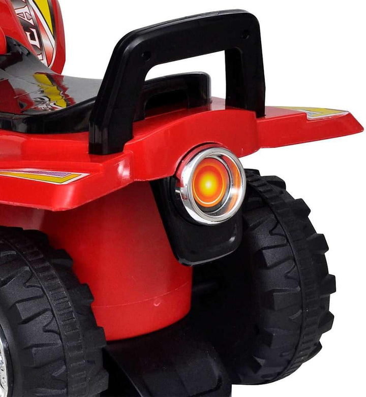 vidaXL Rotes Aufsitz-Quad für Kinder mit Sound und Licht, Rot