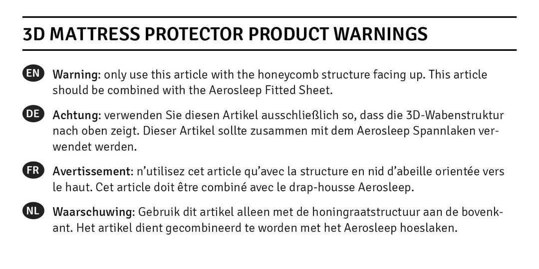 AeroSleep - SafeSleep 3D-Matratzenschoner - Matratzenschutz für Kinder und Baby Matratzen - Bett - 1