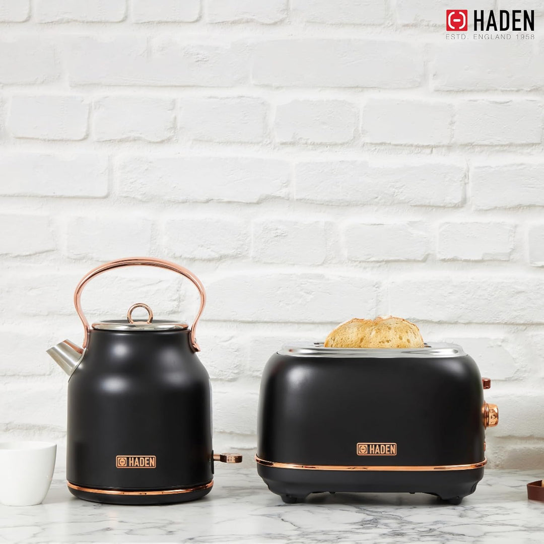 Haden Heritage Black and Copper 2 Scheiben Toaster, schwarz