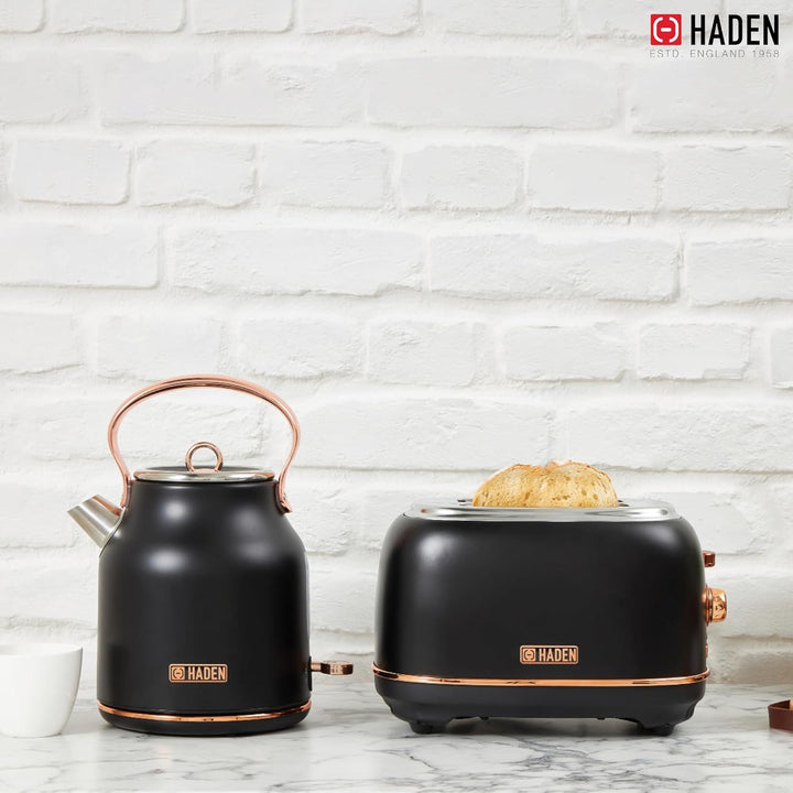 Haden Heritage Black and Copper 2 Scheiben Toaster, schwarz