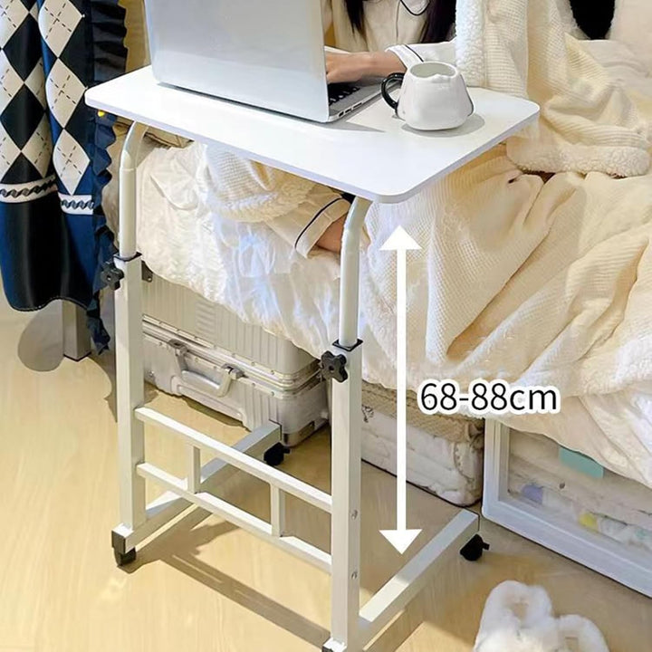 Laptoptisch Beweglicher Arbeitsschreibtisch, höhenverstellbar, tragbarer Nachttisch mit Rollen, bewe