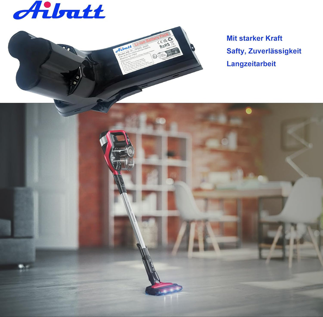 Aibatt 2400mAh Ersatzakku für Philips SpeedPro Max Aqua, SpeedPro Max Stick, FC6822, FC6823, FC6904,