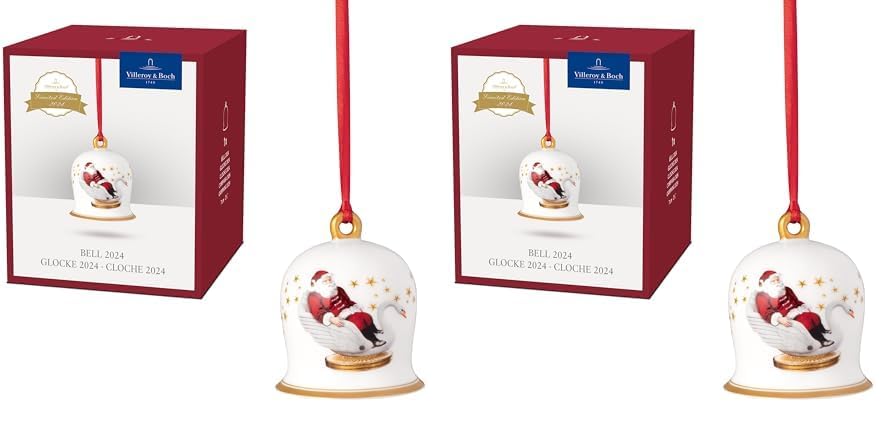 Villeroy & Boch – Annual Christmas Edition Jahres-Glocke 2024 Bunt, Glocke Weihnachten, Baumschmuck,