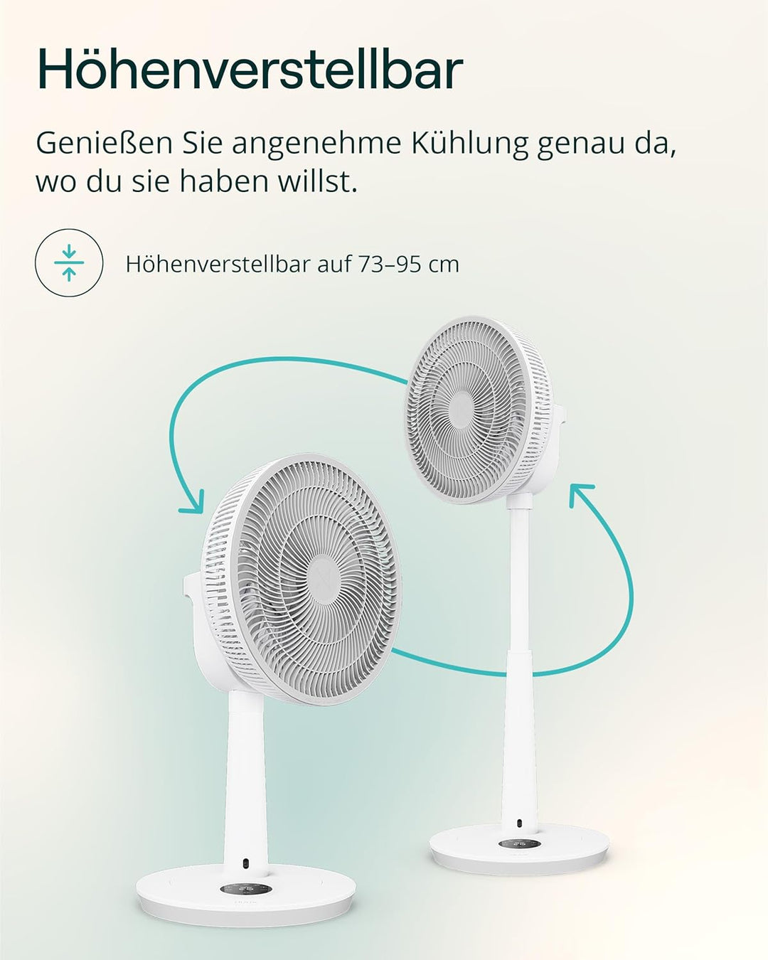 Duux Whisper 3 Standventilator – Energiesparender Ventilator mit 26 Geschwindigkeiten, Timer & Nacht
