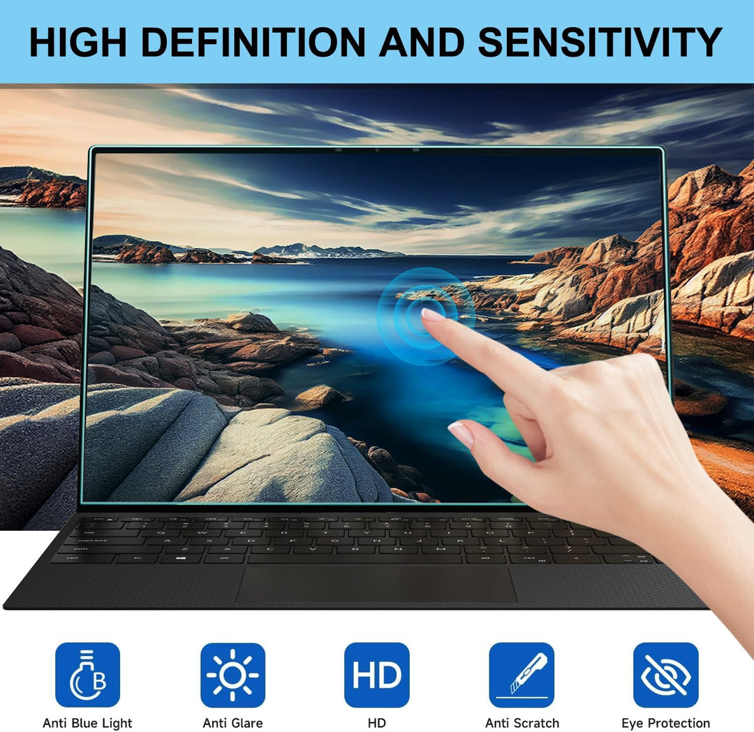 HaruYo 2 Stück 13.3 Zoll Laptop Displayschutzfolie Bildschirmschutz, Anti-Blaulichtfilter Matt Displ