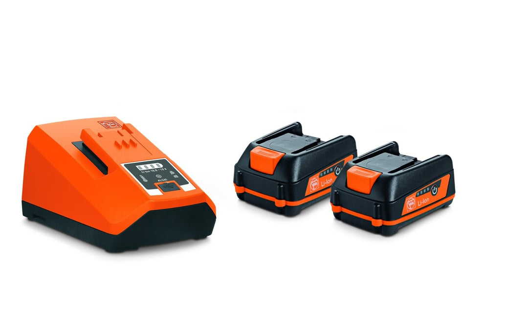 Fein Akku-Starter-Set (mit 2 Akkus 3 Ah, 1 Ladegerät, Spannung 12 V, Werkzeugakku für Elektrowerkzeu