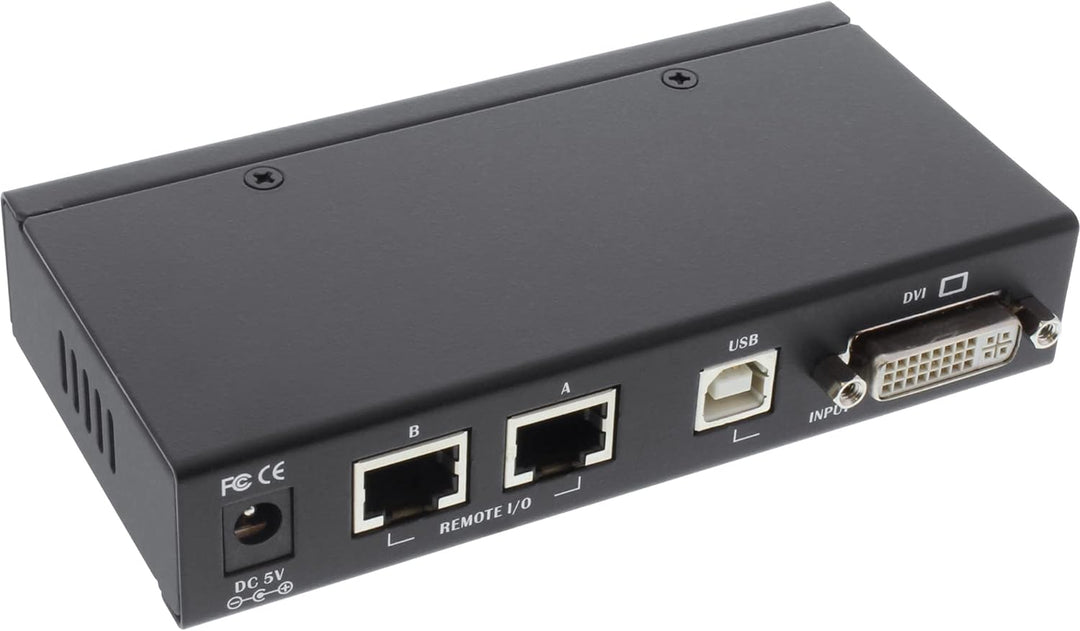 InLine 61640 DVI USB KVM Extender, Verlängerung über UTP, mit Audio, bis 50m
