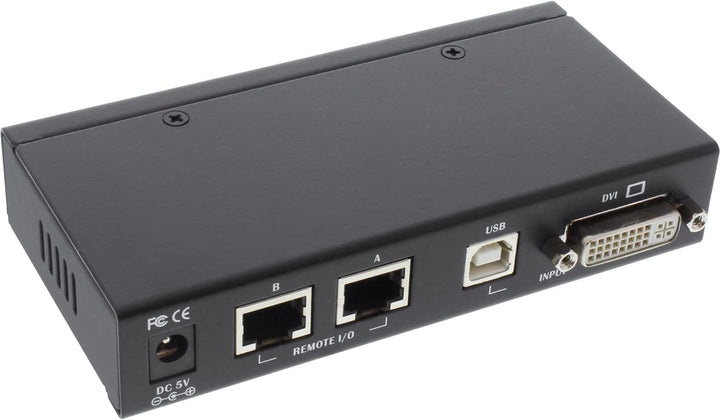 InLine 61640 DVI USB KVM Extender, Verlängerung über UTP, mit Audio, bis 50m