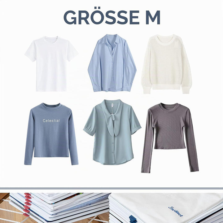 10 Stück T-Shirt-Organizer, Schrank-Organizer, abnehmbare, stapelbare Kleiderablagen, zusammenklappb