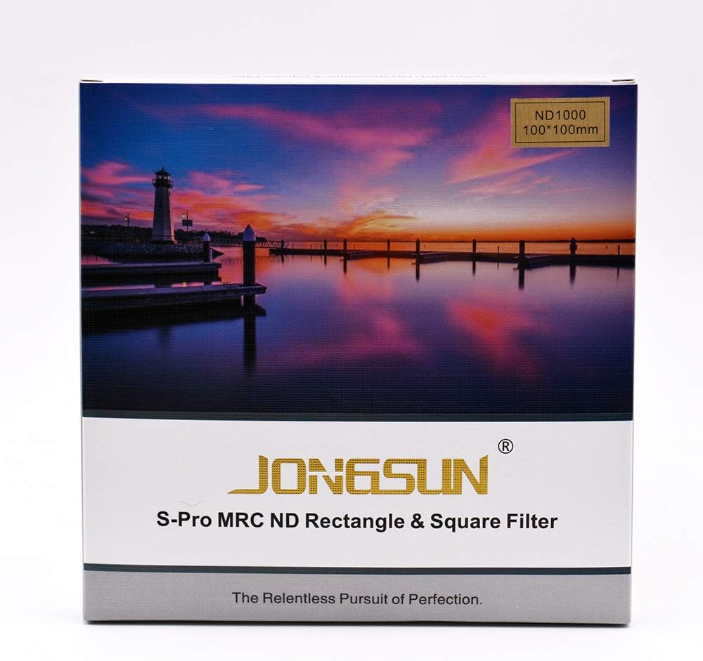 JONGSUN S-PRO 100x100mm Rechteckfilter Quadratische ND Filter, ND1000 (3.0) 10-Stop, Square Grauer N