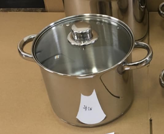 COOK CONCEPT, KC0005, Metal stockpot with Glass lid, Capacity 10L, Compatible with All Heat Sources,