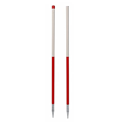 Stahlrohr-Fluchtstab - 2,16 m - zerlegbar, mit 2 Spitzen, PVC Mantel - rot/weiss oder weiss/rot