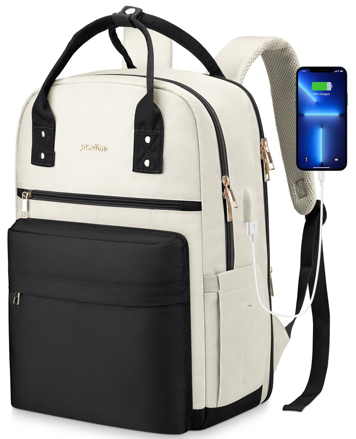 Rucksack Damen 15,6 Zoll Laptop Schulrucksack Mädchen Teenager mit Laptopfach,Schultasche für Schule
