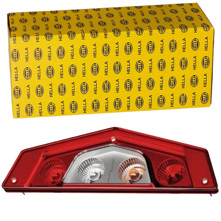 HELLA - Heckleuchte - Caraluna X - Hybrid - 12V - Einbau/geschraubt - Lichtscheibenfarbe: glasklar/r