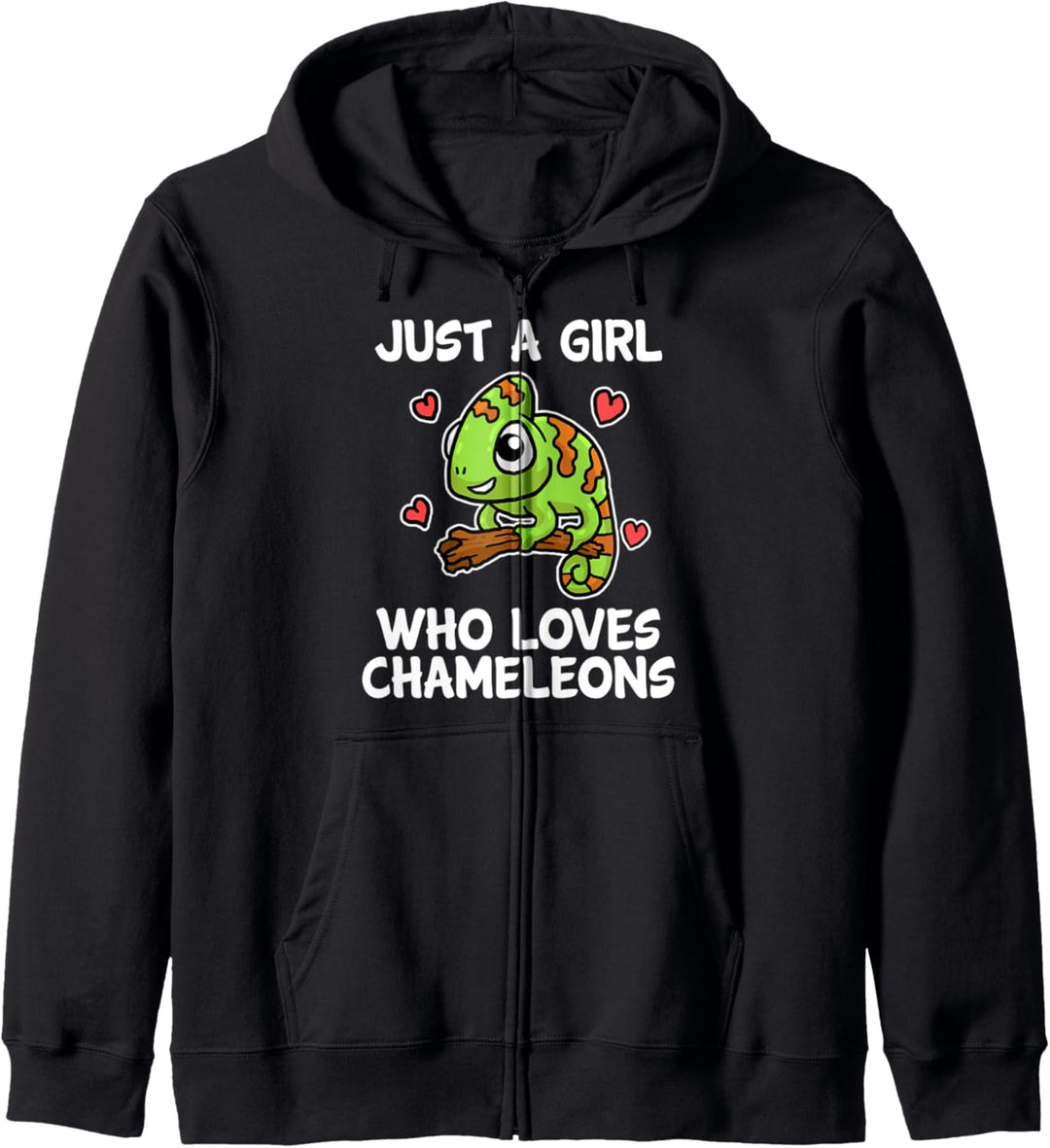 Just A Girl Who Loves Chameleons Lustiges Chamäleon Kostüm Kapuzenjacke