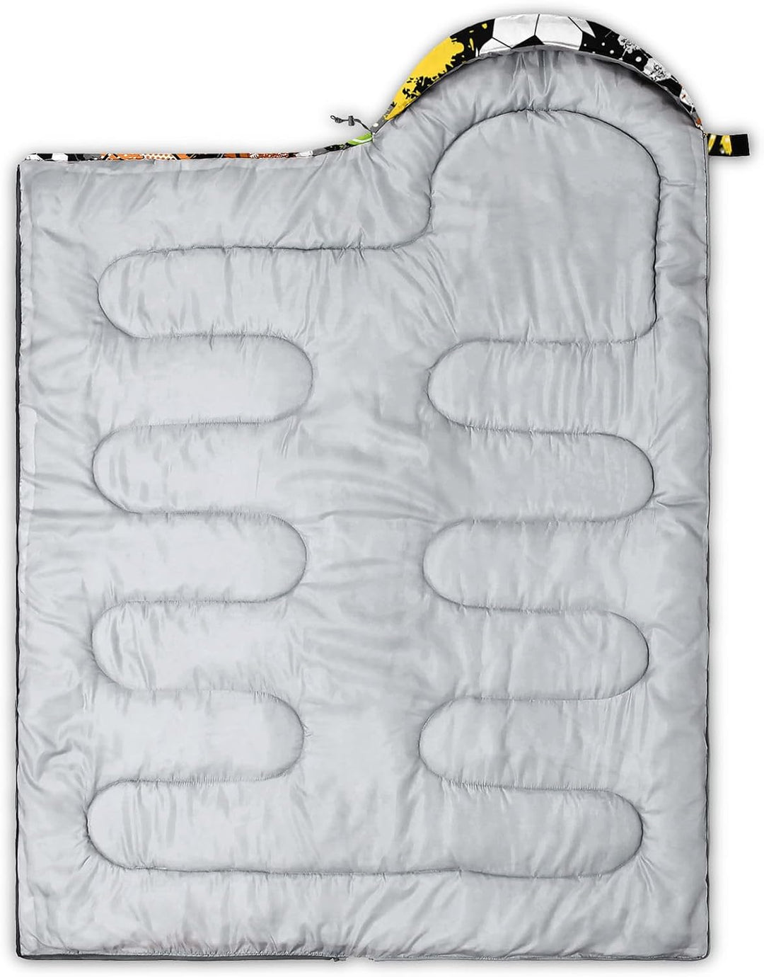 HOSIMA Schlafsack mit Fussball, für Kaltes Klima, für Erwachsene, Mädchen und Jungen, wasserdicht, f