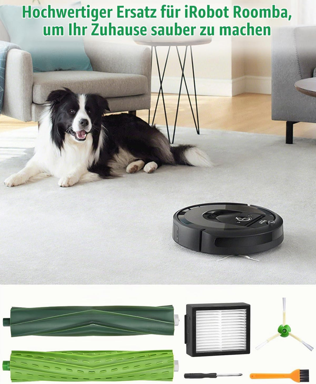 Ersatzteile für iRobot Roomba E/I/J Serie, i7 i7+ i3 i3+ i4 i4+ j7 j7+ E5 E6 Staubsauger, Bürsten Zu