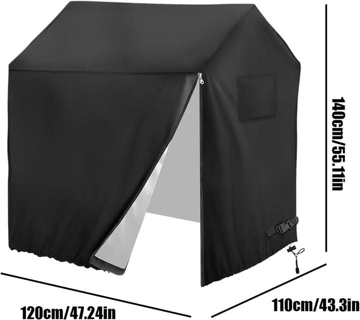110x120x140 Cm Schwarz Spielhaus Kinder Outdoor Abdeckplane 420D Oxford-Tuch Wasserdicht Tragbares P