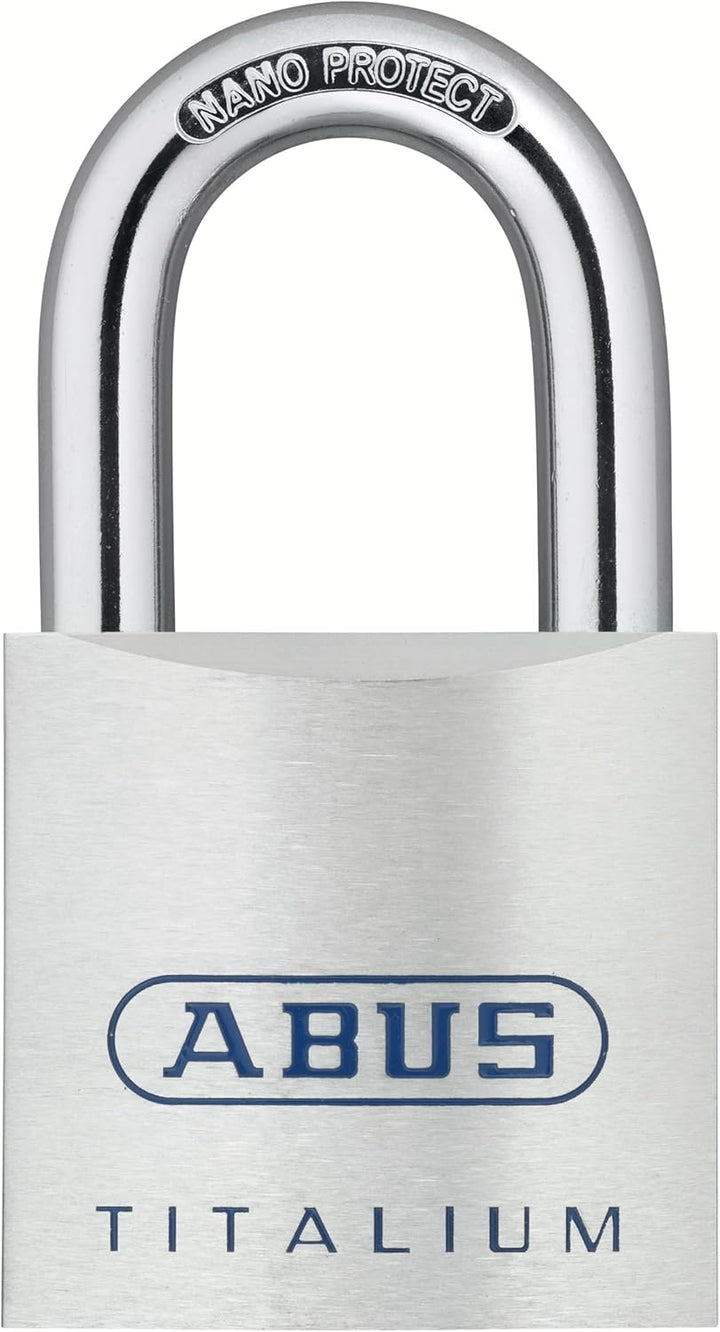 ABUS Titalium Vorhängeschloss 80TI/50 - Kellerschloss mit leichtem, massiven Schlosskörper aus Spezi