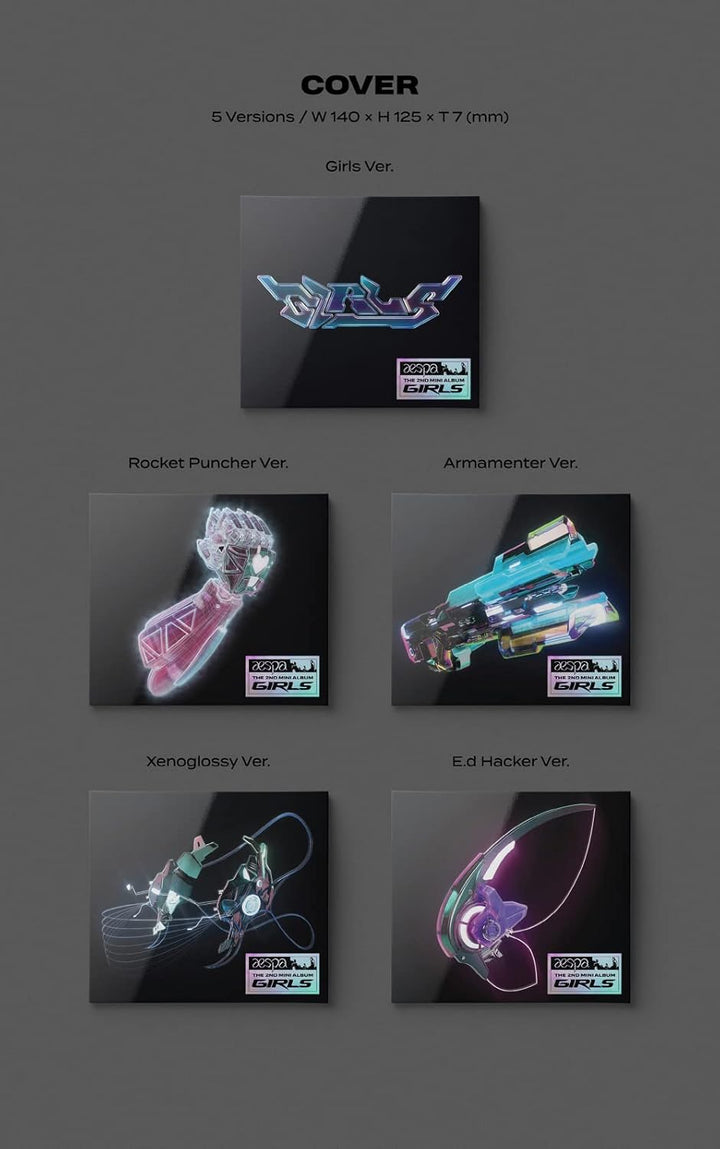 Dreamus aespa - 2nd Mini Album Girls DIGIPACK ver. CD (A+B+C+D+E ver. SET), SMK1455, A+b+c+d+e Ver.