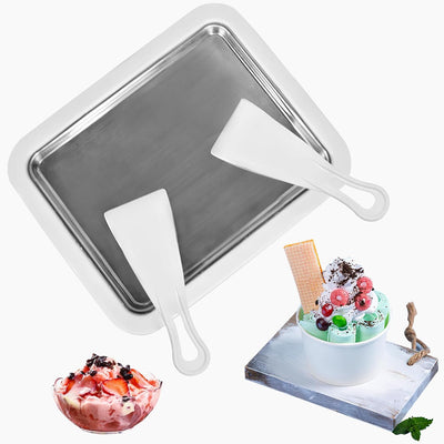 ACTOYS Eisplatte zum Eis Machen, Rolleismaschiene Platte zum Roll Eis Selber Machen, Ice Rolls Platt