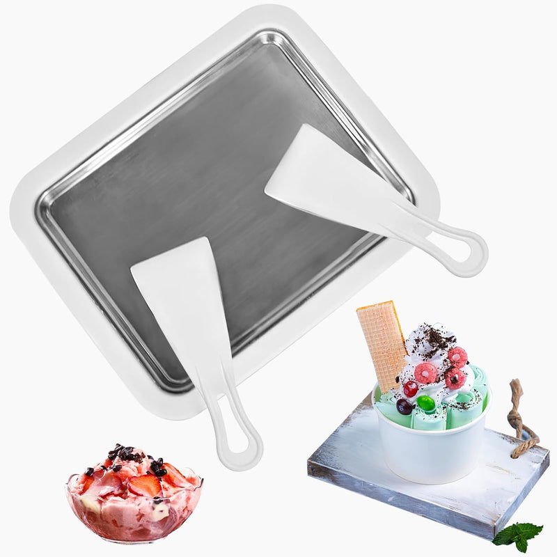 ACTOYS Eisplatte zum Eis Machen, Rolleismaschiene Platte zum Roll Eis Selber Machen, Ice Rolls Platt
