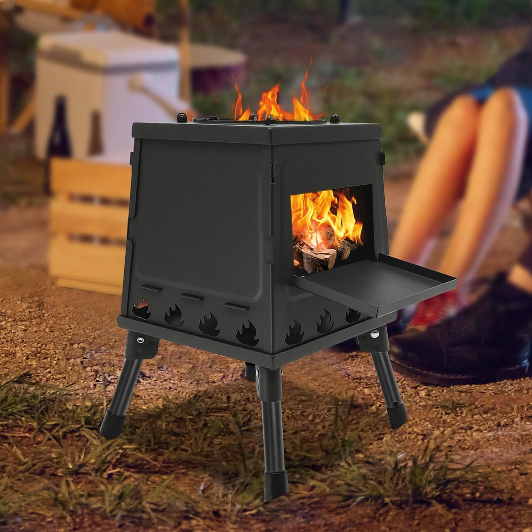 Outdoor Campingzelt Holzofen, Zeltkocher Ofen Kocher, Camping Zelt Herd Stove, Faltbarer Ofen, Terra