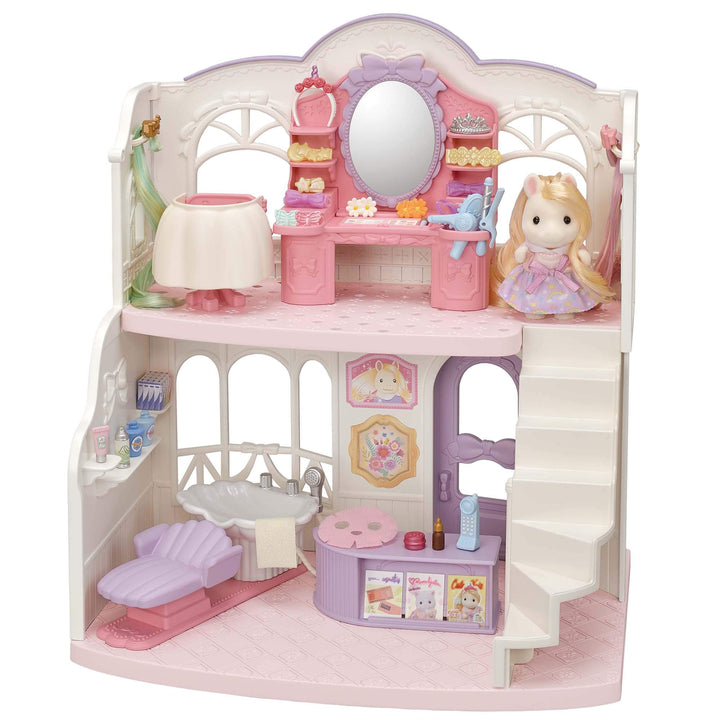 Sylvanian Families 5643 Pony Friseursalon mit Figur - Puppenhaus Spielset, einzelverpackt, 26 x 28.5