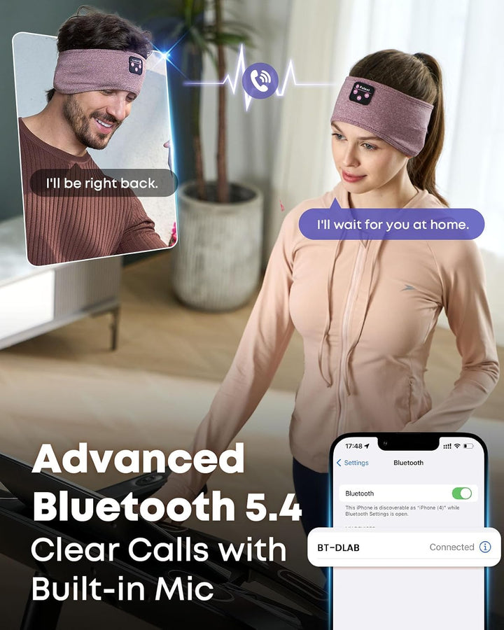 Bluetooth-Kopfhörer für den Schlaf, kabellos, mit ultradünnen HD-Stereo-Lautsprechern, Lange Spielze