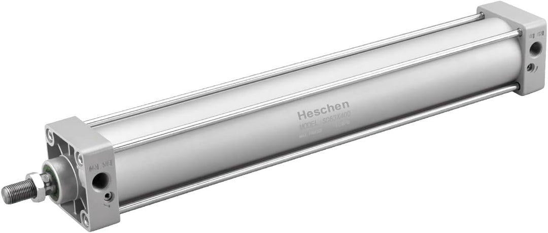Heschen Pneumatischer Standard-Luftdruckzylinder, SC 63-400, PT3/8 Anschluss, 63mm Bohrung, 400mm Hu