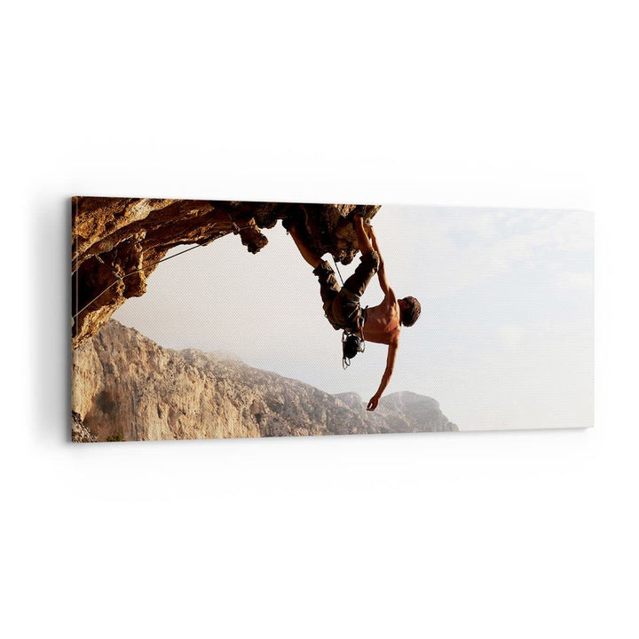 Bilder auf Leinwand 100x40cm Leinwandbild Klettern extrem berge griechenland Gross Wanddeko Bild Sch