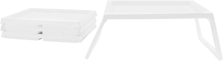 4 Pcs Bett-Tablett-Tisch Freistehend Betttisch Klappbar Modern Frühstückstablett Fürs Bett Ideal für
