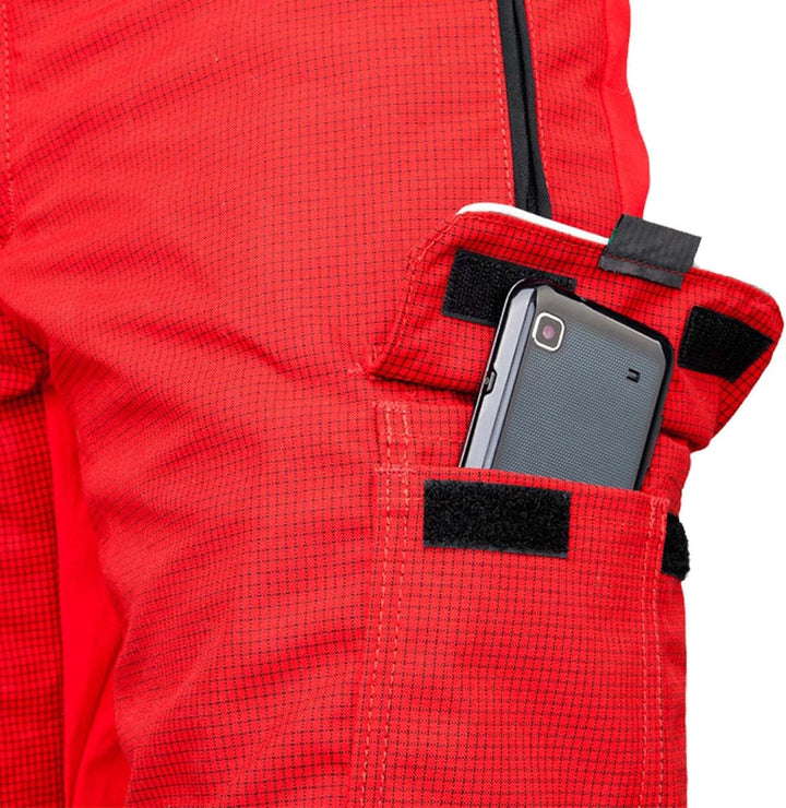Pfanner 101761/3XL Schnittschutzhose "Ventilation" Grösse XXXL in rot/schwarz, 3XL