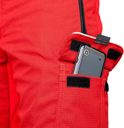 Pfanner 101761/3XL Schnittschutzhose "Ventilation" Grösse XXXL in rot/schwarz, 3XL