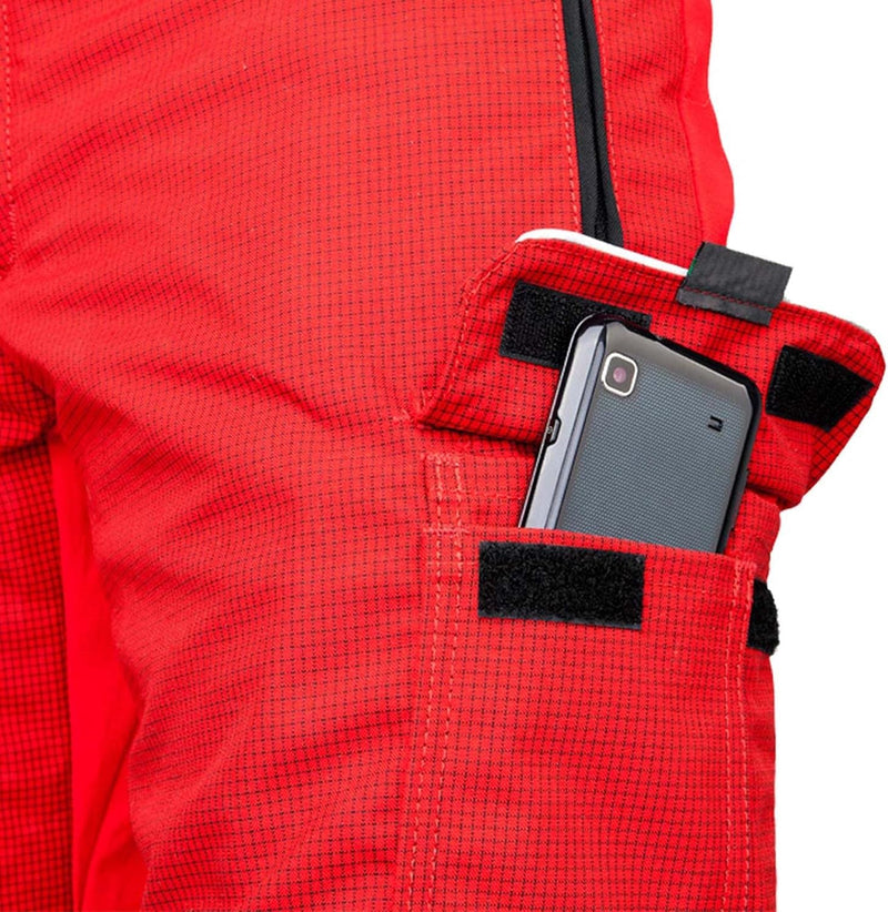 Pfanner 101761/3XL Schnittschutzhose "Ventilation" Grösse XXXL in rot/schwarz, 3XL