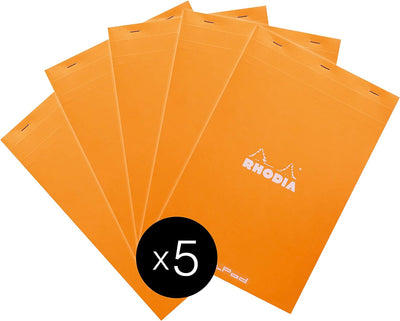 Rhodia 19558C - Packung mit 5 Notizblöcken geheftet dotPad No.19 A4+ 21x31,8cm 80 Blätter Dot-Lineat