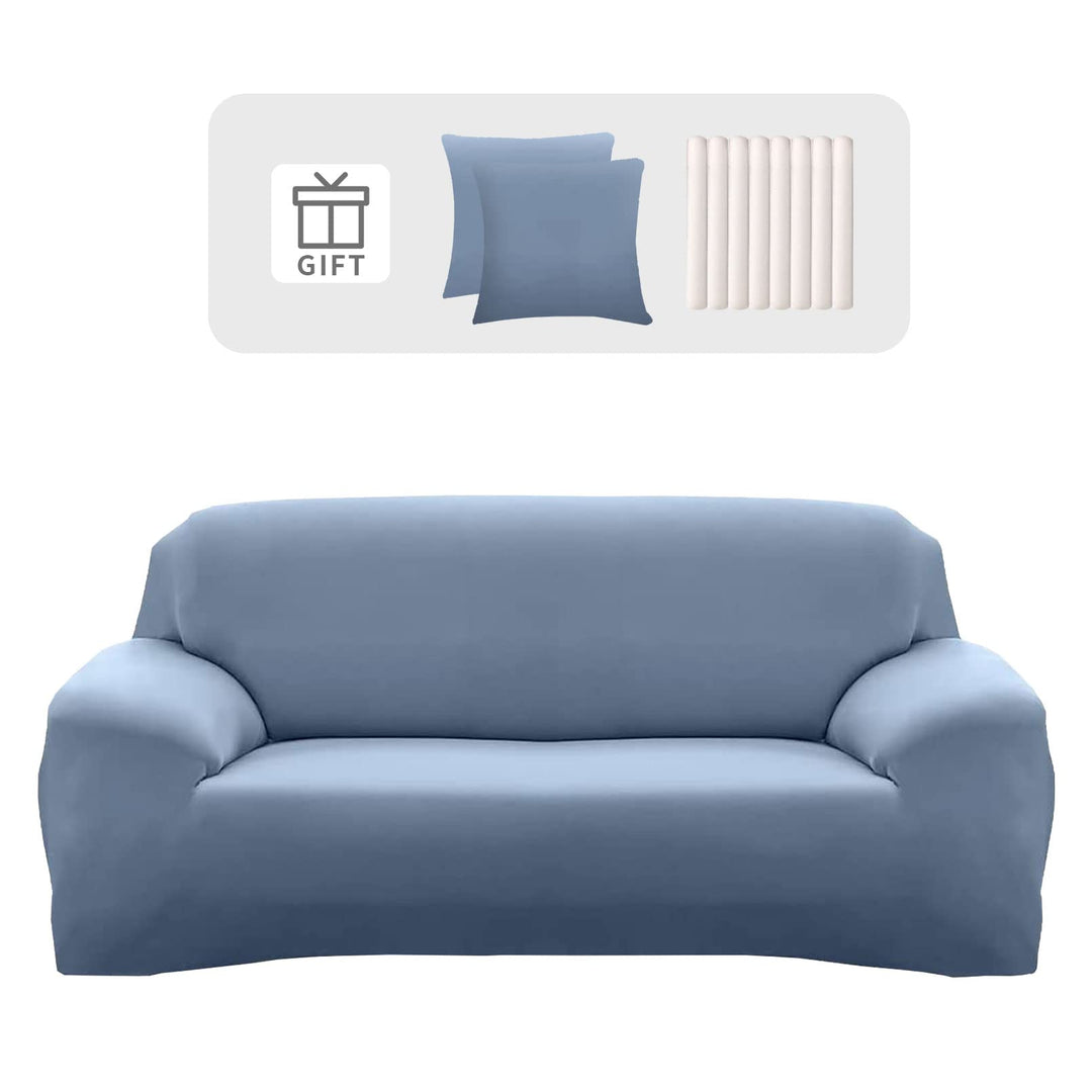Lydevo Sofabezug 3 Sitzer Stretch Sofahusse Elastischer Sofabezug Spandex Sofa Überzug mit 2 Kissenb