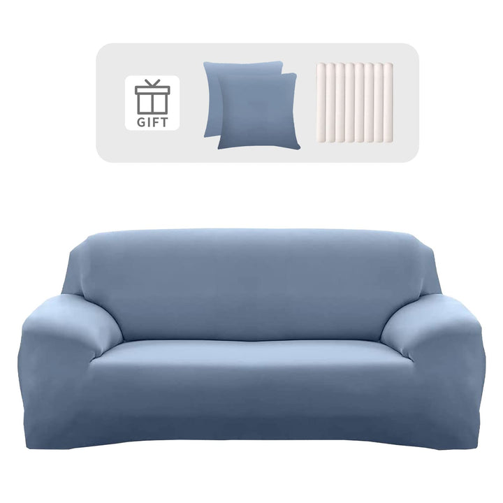 Lydevo Sofabezug 3 Sitzer Stretch Sofahusse Elastischer Sofabezug Spandex Sofa Überzug mit 2 Kissenb