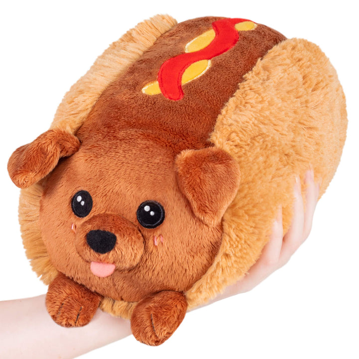 Squishable - Mini Teckel Hotdog Pluche - Synthi Squish Collectie - 18cm - Zacht speelgoed verzamelba