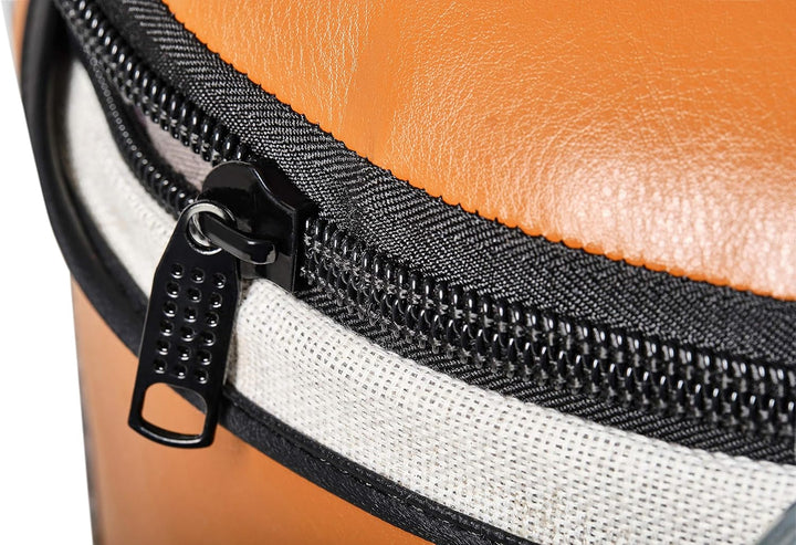 Bad Company Retro Boxsack inkl. Heavy Duty Vierpunkt-Stahlkette I Kunstleder Punching Bag I gefüllt/