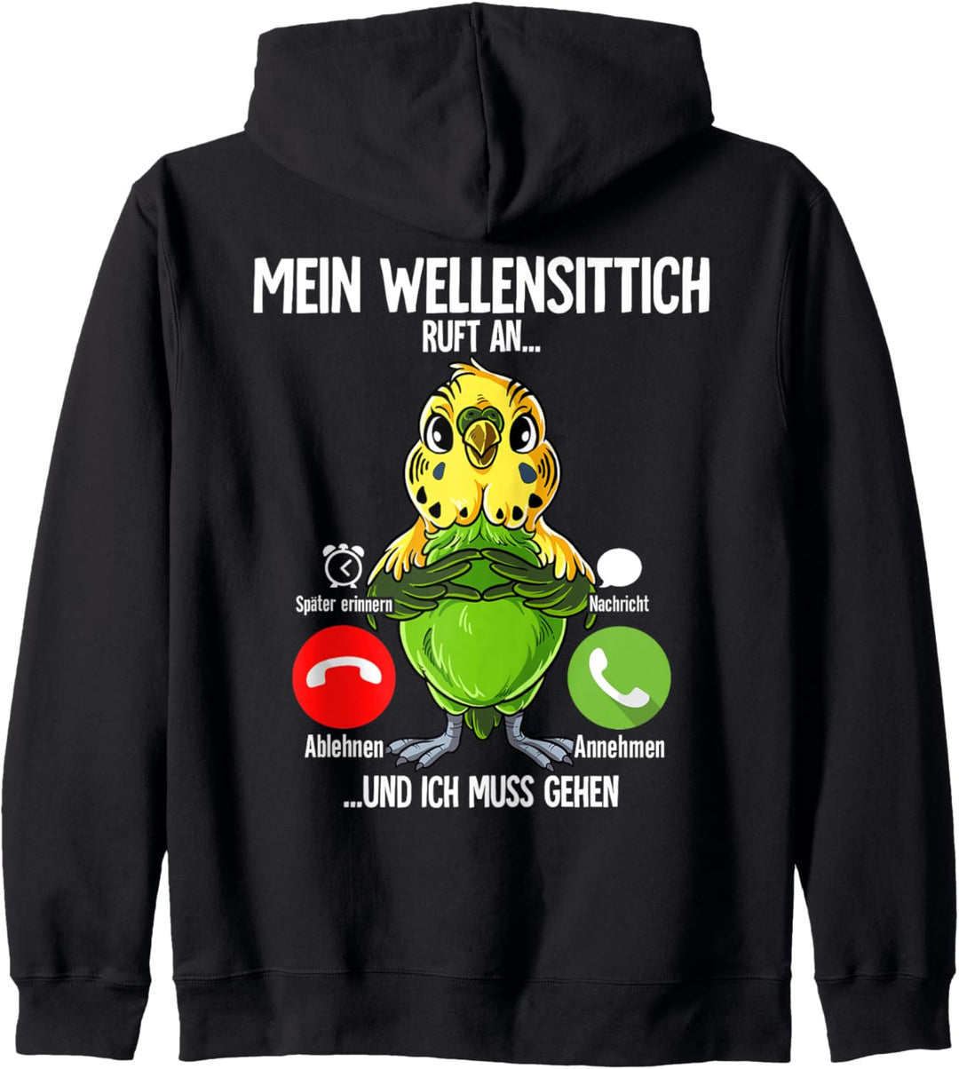 Wellensittich Kapuzenjacke