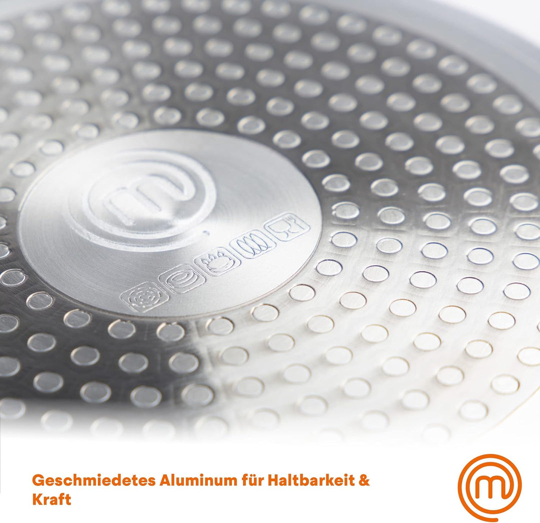MasterChef Saucentopf, Antihaftbeschichtung, Ergonomische Griffe, Inkl. Glasdeckel, Geeignet für all