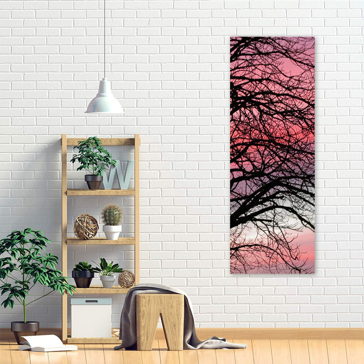 Feeby Leinwand Bilder - Natur - Wald - 40x100 cm- Deko Wohnzimmer - Wandbilder Schlafzimmer - Deko A