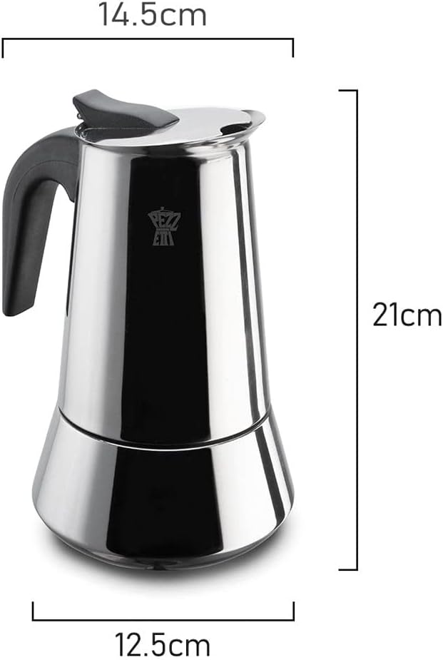 Pezzetti STEELEXPRESS Coffee Maker Zentimeter Edelstahl, Zentimeter Edelstahl