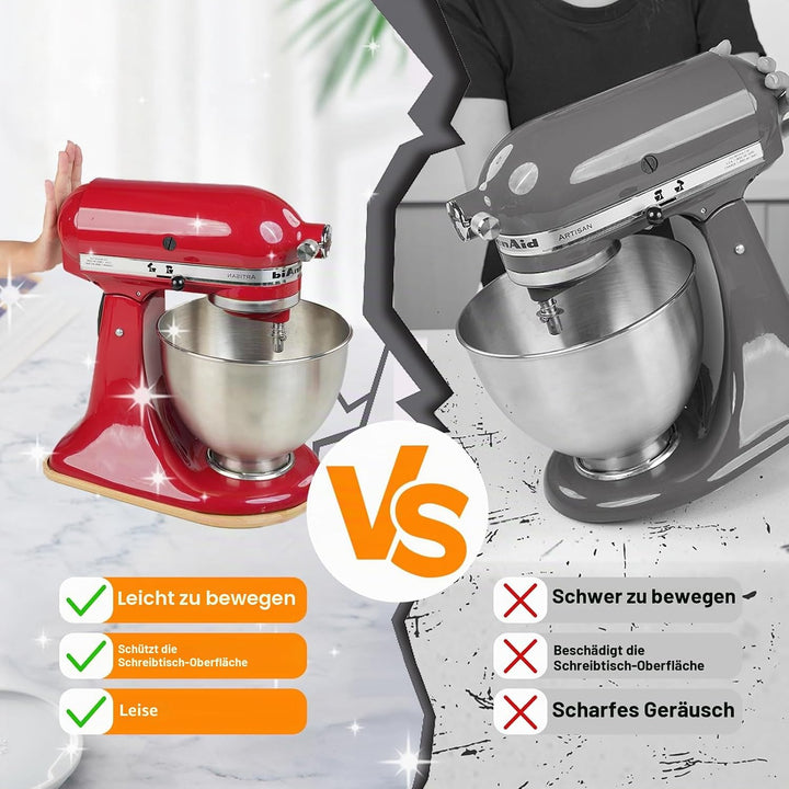 Bamboo Mixer Schieber kompatibel mit Kitchen Aid 6/7/8 Quart Bowl-Lift Stand Mixer, KN256WW Küche At